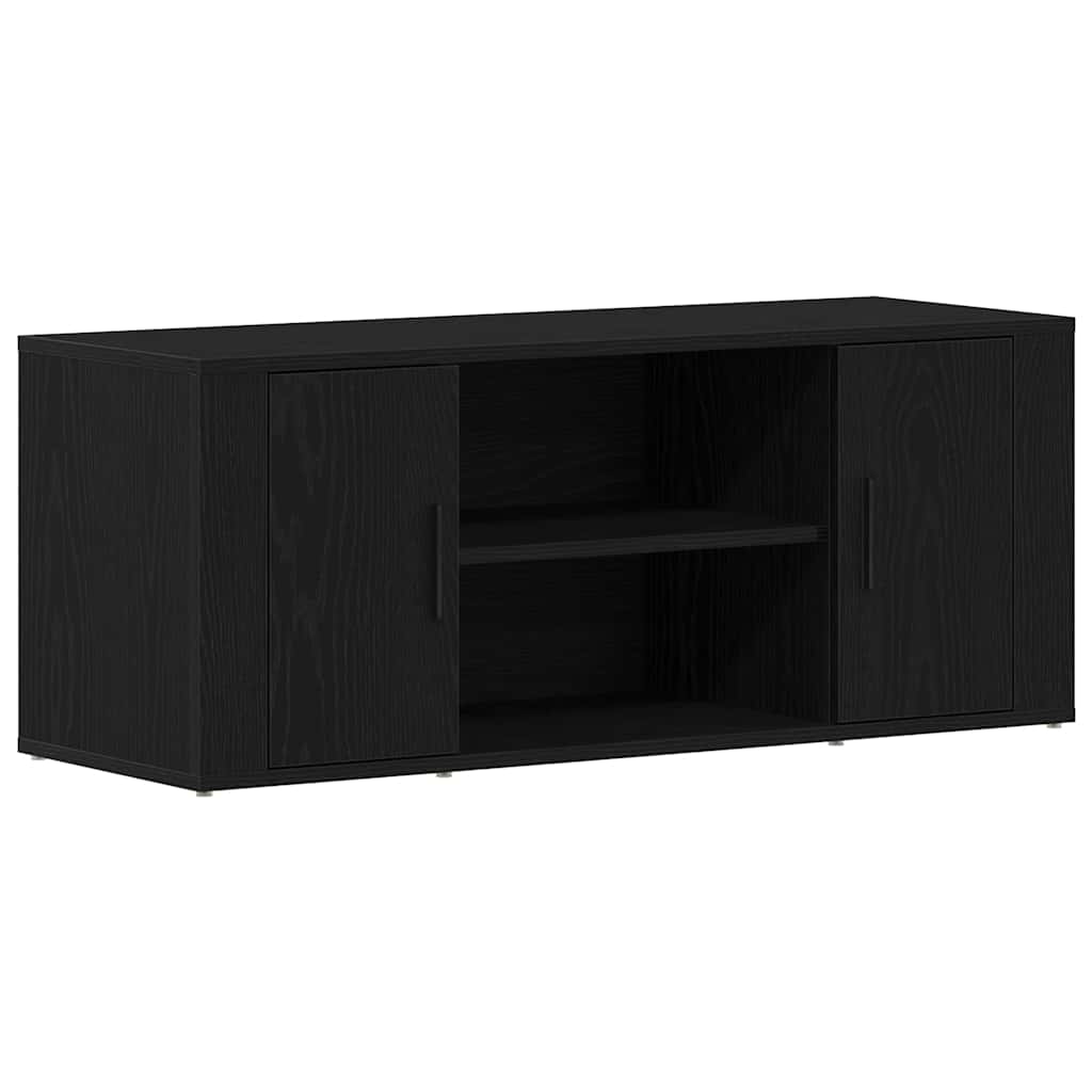 Fernsehtisch Schwarz Eichen-Optik 100 x 35 x 40 cm